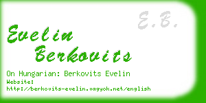 evelin berkovits business card